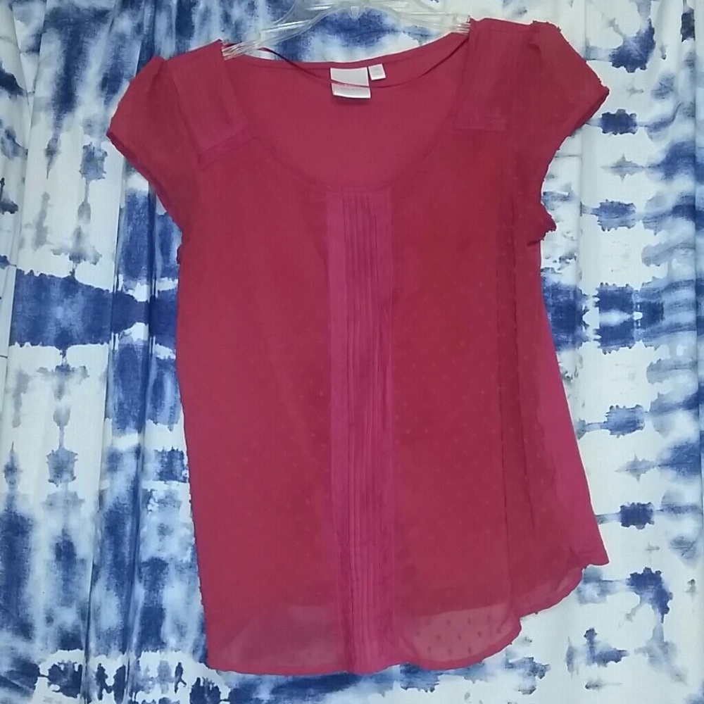 Women's Pink LC Lauren Conrad Textured Dot Top